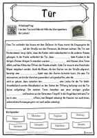 Vorschau - Unterrichtsreihen - Tür Lückentext mit Wortspeicher Hörverstehen und Suchsel - Seite 1