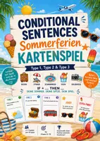 Vorschau - Arbeitsblätter - Conditional Sentences Type 1–3 | Sommerferien Kartenspiel | Englisch Klasse 8–10 - Deckblatt