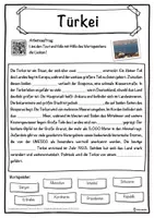 Vorschau - Unterrichtsreihen - Türkei Lückentext mit Wortspeicher Hörverstehen und Suchsel - Seite 1
