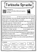 Vorschau - Unterrichtsreihen - Türkische Sprache Lückentext mit Wortspeicher Hörverstehen und Suchsel - Seite 1