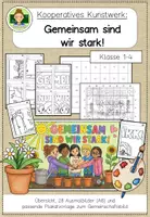 Vorschau - Mal- und Bastelvorlagen - Kooperatives Kunstwerk: "Gemeinsam sind wir stark"- Gemeinschaftsbild für die Grundschule - Seite 1