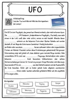 Vorschau - Unterrichtsreihen - UFO Lückentext mit Wortspeicher Hörverstehen und Suchsel - Seite 1