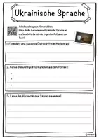 Vorschau - Unterrichtsreihen - Ukrainische Sprache Lückentext mit Wortspeicher Hörverstehen und Suchsel - Seite 3