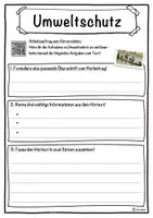 Vorschau - Unterrichtsreihen - Umweltschutz Lückentext mit Wortspeicher Hörverstehen und Suchsel - Seite 3