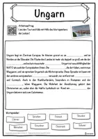 Vorschau - Unterrichtsreihen - Ungarn Lückentext mit Wortspeicher Hörverstehen und Suchsel - Seite 1