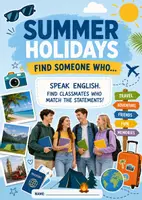 Vorschau - Arbeitsblätter - Englisch vor den Sommerferien – Find Someone Who Englisch Speaking Game für Klasse 7–10 Kommunikationsspiel & Kennenlernen - Deckblatt