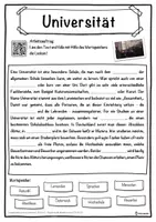 Vorschau - Unterrichtsreihen - Universität Lückentext mit Wortspeicher Hörverstehen und Suchsel - Seite 1