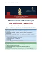 Vorschau - Arbeitsblätter - Die unendliche Geschichte: 3 Klassenarbeiten differenziert (Basis/Standard/Erweiterung) | mit Musterlösung, Erwartungshorizont & Bewertungsbogen Kl. 5-7 | sofort einsetzbar - Deckblatt
