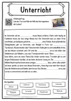 Vorschau - Unterrichtsreihen - Unterricht Lückentext mit Wortspeicher Hörverstehen und Suchsel - Seite 1