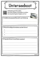 Vorschau - Unterrichtsreihen - Unterseeboot Lückentext mit Wortspeicher Hörverstehen und Suchsel - Seite 3