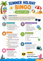 Vorschau - Arbeitsblätter - Summer Holiday Bingo – Interaktive Speaking Activity für den Englischunterricht (Klasse 7–9) - Seite 1