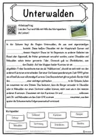 Vorschau - Unterrichtsreihen - Unterwalden Lückentext mit Wortspeicher Hörverstehen und Suchsel - Seite 1