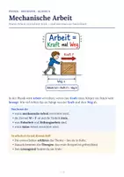 Vorschau - Arbeitsblätter - Mechanische Arbeit Physik Klasse 8 – Arbeitsheft - Seite 1