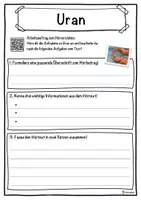 Vorschau - Unterrichtsreihen - Uran Lückentext mit Wortspeicher Hörverstehen und Suchsel - Seite 3