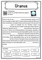 Vorschau - Unterrichtsreihen - Uranus Lückentext mit Wortspeicher Hörverstehen und Suchsel - Seite 1