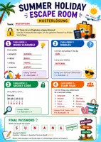 Vorschau - Arbeitsblätter - Summer Holiday Escape Room – Englisch Escape Game für die Klassen 6–8 | Ferien, Reisen & Teamarbeit - Seite 3