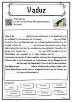 Vorschau - Unterrichtsreihen - Vaduz Lückentext mit Wortspeicher Hörverstehen und Suchsel - Seite 1