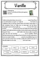 Vorschau - Unterrichtsreihen - Vanille Lückentext mit Wortspeicher Hörverstehen und Suchsel - Seite 1
