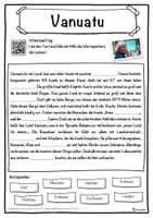 Vorschau - Unterrichtsreihen - Vanuatu Lückentext mit Wortspeicher Hörverstehen und Suchsel - Seite 1