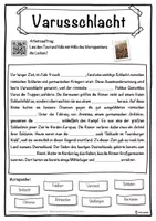 Vorschau - Unterrichtsreihen - Varusschlacht Lückentext mit Wortspeicher Hörverstehen und Suchsel - Seite 1