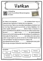 Vorschau - Unterrichtsreihen - Vatikan Lückentext mit Wortspeicher Hörverstehen und Suchsel - Seite 1