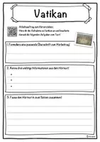 Vorschau - Unterrichtsreihen - Vatikan Lückentext mit Wortspeicher Hörverstehen und Suchsel - Seite 3