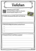 Vorschau - Unterrichtsreihen - Veilchen Lückentext mit Wortspeicher Hörverstehen und Suchsel - Seite 3