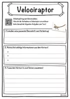 Vorschau - Unterrichtsreihen - Velociraptor Lückentext mit Wortspeicher Hörverstehen und Suchsel - Seite 3