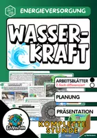 Vorschau - Stundenentwürfe - Wasserkraft – Stromerzeugung durch Wasser - Deckblatt