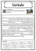 Vorschau - Unterrichtsreihen - Verkehr Lückentext mit Wortspeicher Hörverstehen und Suchsel - Seite 1