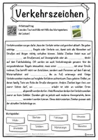 Vorschau - Unterrichtsreihen - Verkehrszeichen Lückentext mit Wortspeicher Hörverstehen und Suchsel - Seite 1