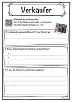Vorschau - Unterrichtsreihen - Verkäufer Lückentext mit Wortspeicher Hörverstehen und Suchsel - Seite 3
