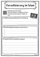 Vorschau - Unterrichtsreihen - Verschleierung im Islam Lückentext mit Wortspeicher Hörverstehen und Suchsel - Seite 3