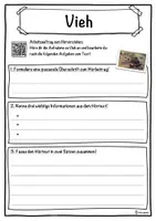 Vorschau - Unterrichtsreihen - Vieh Lückentext mit Wortspeicher Hörverstehen und Suchsel - Seite 3