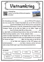 Vorschau - Unterrichtsreihen - Vietnamkrieg Lückentext mit Wortspeicher Hörverstehen und Suchsel - Seite 1