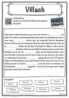 Vorschau - Unterrichtsreihen - Villach Lückentext mit Wortspeicher Hörverstehen und Suchsel - Seite 1