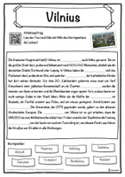 Vorschau - Unterrichtsreihen - Vilnius Lückentext mit Wortspeicher Hörverstehen und Suchsel - Seite 1