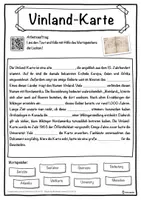 Vorschau - Unterrichtsreihen - Vinland-Karte Lückentext mit Wortspeicher Hörverstehen und Suchsel - Seite 1