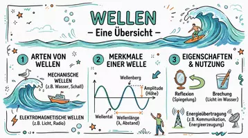 Vorschau - Arbeitsblätter - Arbeitsblätter zum Thema "Wellen" + Lösung & MP3 + Infografik - Seite 1