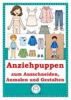 Vorschau - Mal- und Bastelvorlagen - Anziehpuppen - Deckblatt