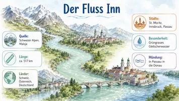 Vorschau - Arbeitsblätter - Arbeitsblätter zum Thema "Inn" (Lückentext, Hörverstehen) + Lösung & MP3 + Infografik - Seite 3