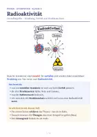 Vorschau - Arbeitsblätter - Radioaktivität Grundbegriffe Physik Klasse 8 - Seite 1