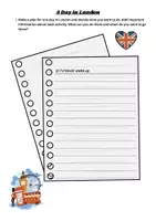 Vorschau - Arbeitsblätter - A day in London: Writing a postcard 🇬🇧 - Deckblatt