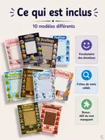 Aperçu - Feuilles d'exercices - Feelings – Fiches de mots mêlés | Vocabulaire des émotions | Défi du mot manquant - Page 1