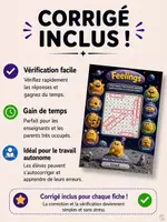 Aperçu - Feuilles d'exercices - Feelings – Fiches de mots mêlés | Vocabulaire des émotions | Défi du mot manquant - Page 3
