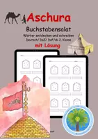 Vorschau - Arbeitsblätter - 🌙Aschura Buchstabensalat | Wörter richtig ordnen und schreiben | Muharram | Imam Hussein - Deckblatt