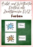 Vorschau - Bildkarten - Farben Bildkarten, Wortkarten DaZ, Wortschatz - Deckblatt