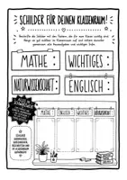 Vorschau - Mal- und Bastelvorlagen - Hausaufgabenschilder / Classroommanagement - Deckblatt