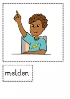 Vorschau - Bildkarten - Verben in der Schule Bildkarten, Wortkarten, DaZ, Wortschatz - Seite 1