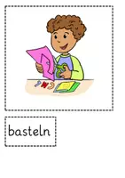 Vorschau - Bildkarten - Verben in der Schule Bildkarten, Wortkarten, DaZ, Wortschatz - Seite 3